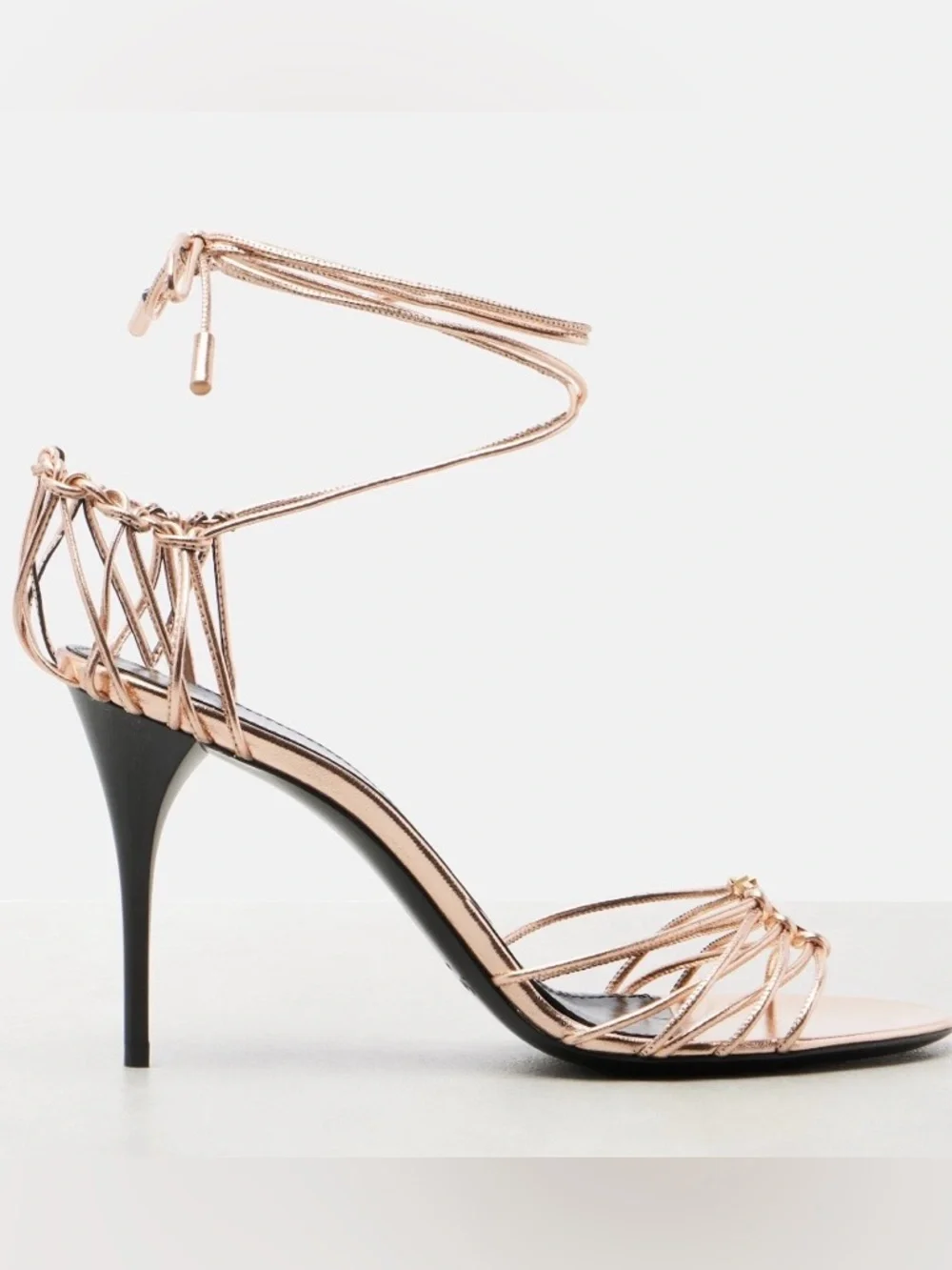 SAINT LAURENT Babylone 90 YSL logo strappy heels sandals - Picture 3 of 7